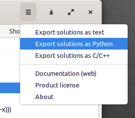 Exporting solutions to different languages.