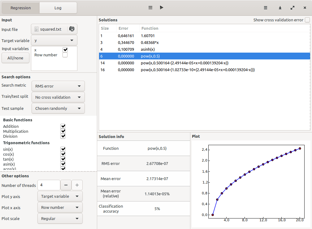 Finding formulas with TuringBot.