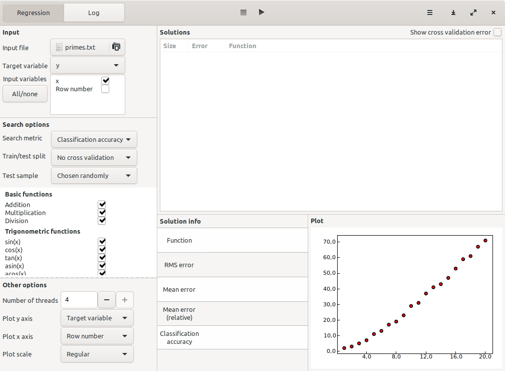 The TuringBot interface.