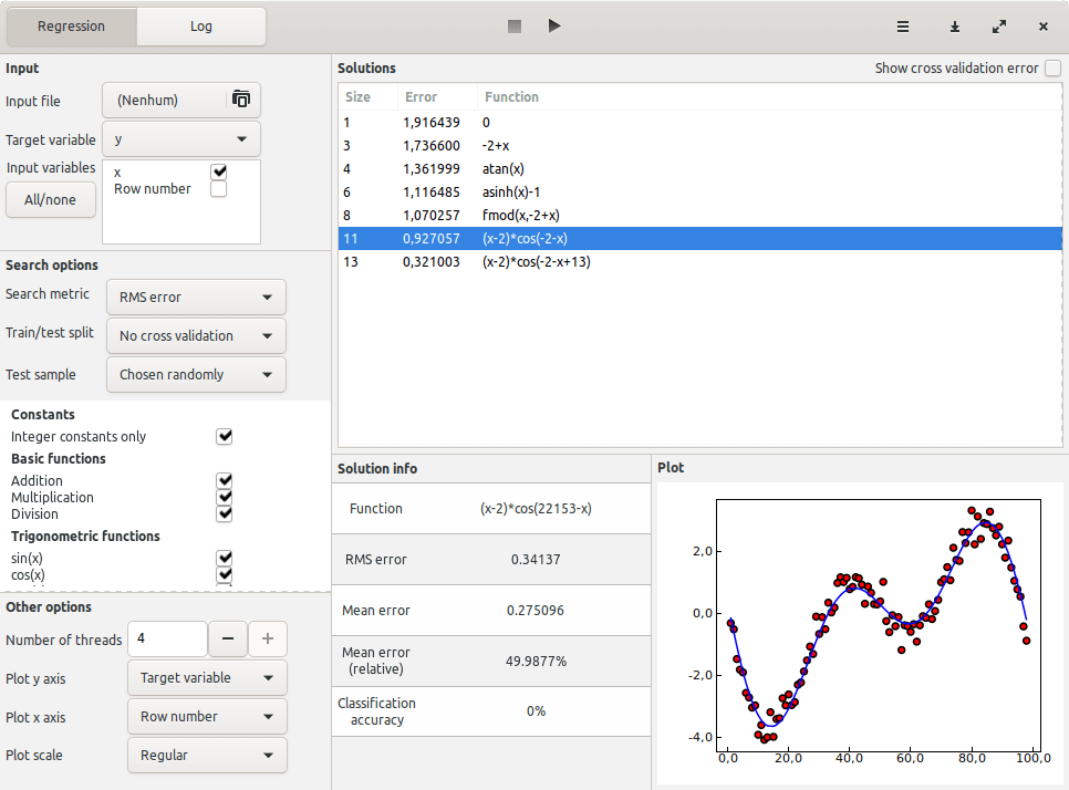 The TuringBot interface.